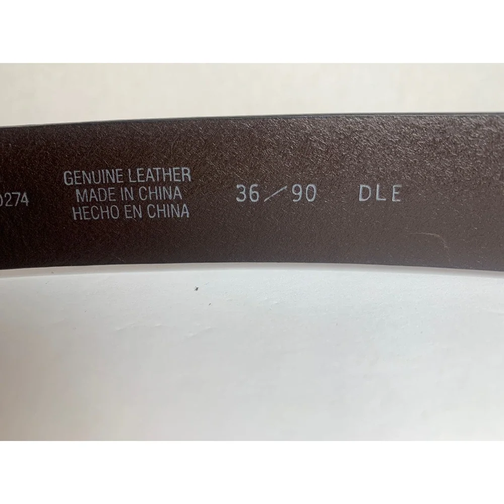 Columbia Mens Tan‎ Genuine Leather Whipstitch Belt Size 36 11C00274